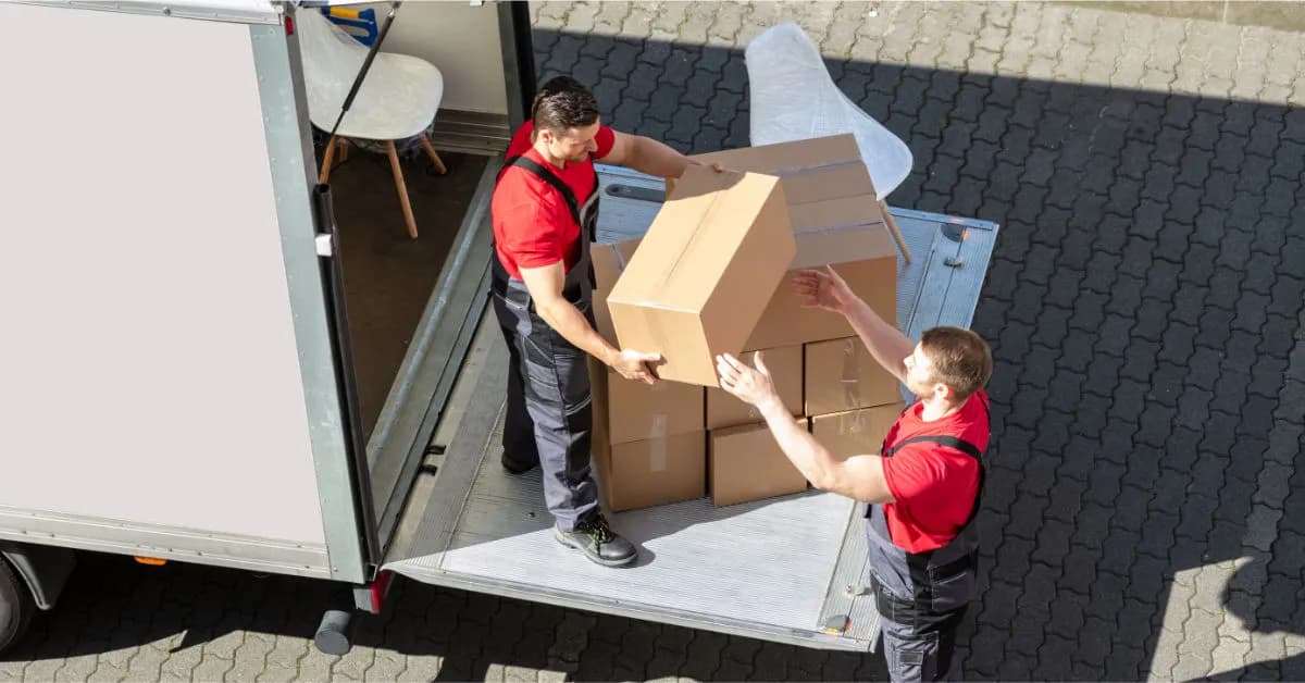 Equipo realizando mudanza corporativa